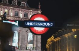 red and white street sign