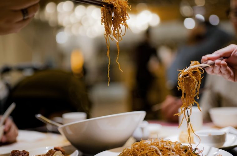 plate of noodles